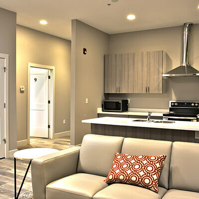sober-living-utah home kitchen and living room