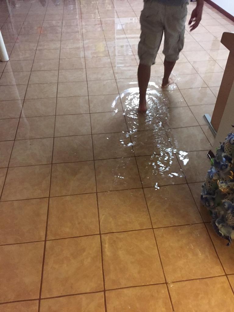 Flood water in home