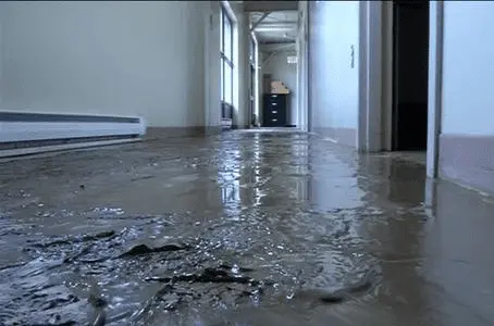 Debris after flood damage Debris after flood damage